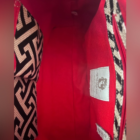 Spartina 449 Callahan Satchel Crossbody EUC Leather And Linen - Picture 12 of 14